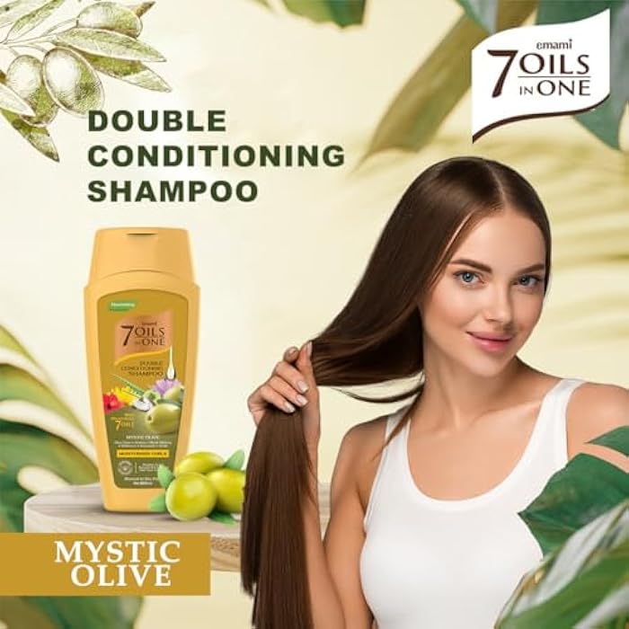 Emami 7 Oils in One Double Conditioning Shampoo Mystic Olive 100 ML - Image 4